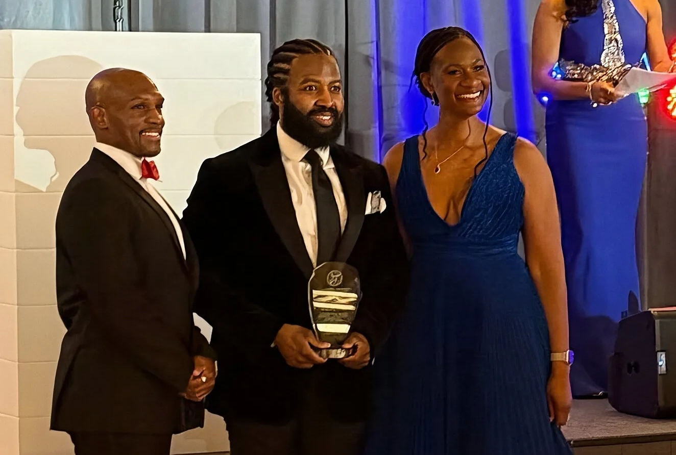 Director Evans delivering his acceptance speech at the CABL 48th Annual Gala